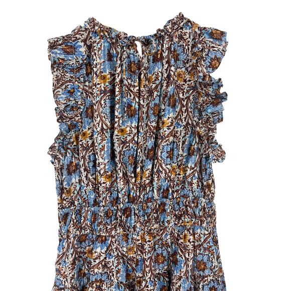 Ulla Johnson Orla Floral Romper in Caspia - Picture 14 of 16